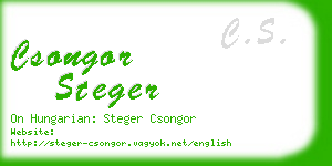 csongor steger business card